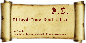 Milovánov Domitilla névjegykártya